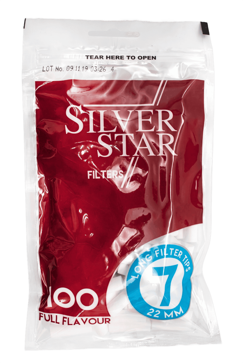 Фильтры для самокруток Silver Star, 7 x 22 мм