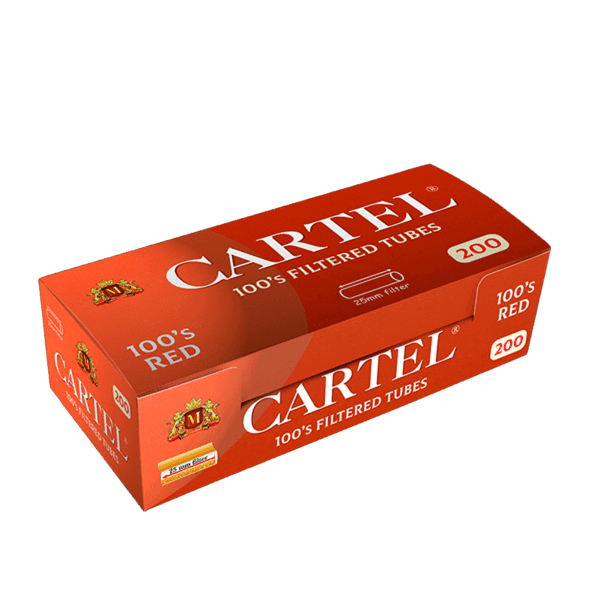 Cartel 100s Red Cigarette Tubes, 100 mm, 200 pcs